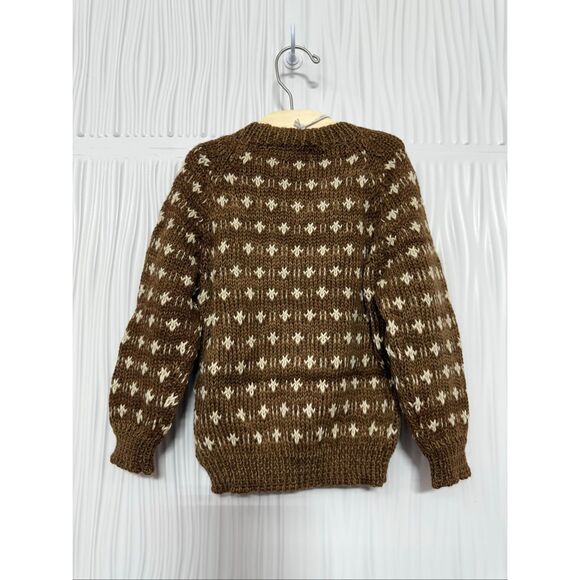 NWT Wild Wawa Kids Autumn Cardigan Alpaca Sweater - Chocolate - 2-3T - Picture 4 of 6